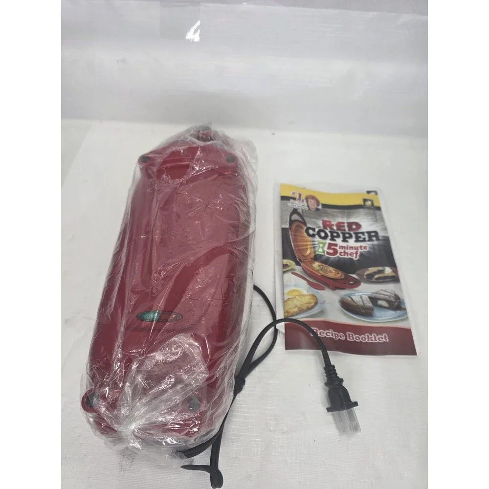 Copper Red 5 Minute Chef Electric Meal Maker Frying Pan NonStick As Seen On TV